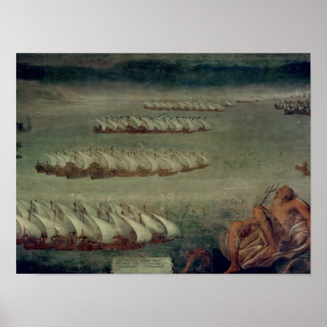 Die Schlacht von Lepanto am 7. Oktober 1571 Poster (Vorne)