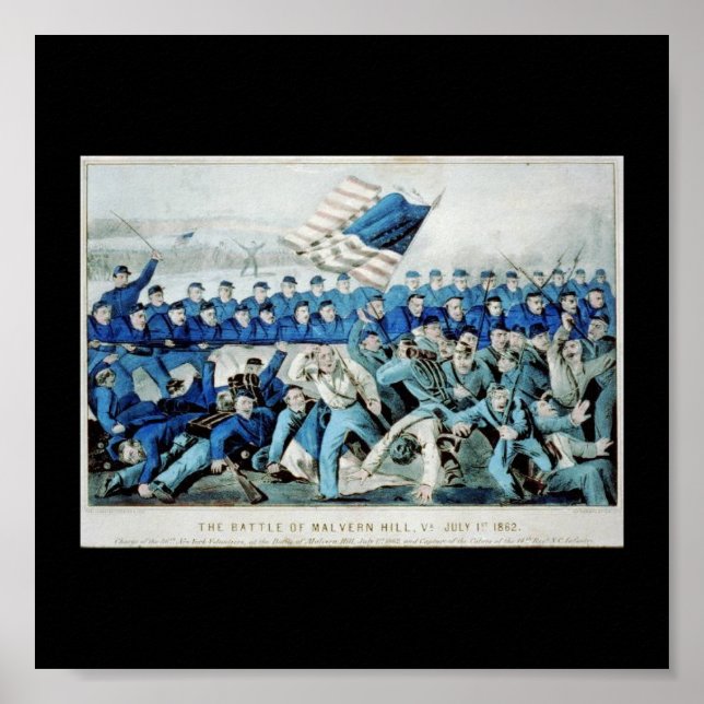 Die Schlacht von Malvern Hill, Va. 1. Juli 1862 Poster (Vorne)