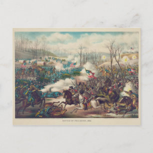 Die Schlacht von Pea Ridge 1862 im Zivilen Krieg A Postkarte