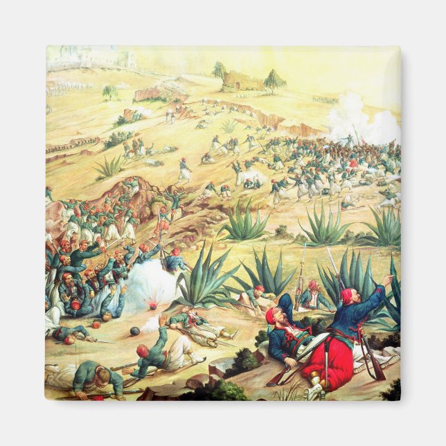 Die Schlacht von Puebla am 5. Mai 1862 Magnet (Vorne)