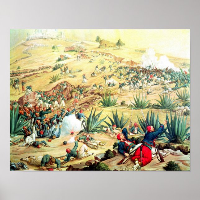 Die Schlacht von Puebla am 5. Mai 1862 Poster (Vorne)