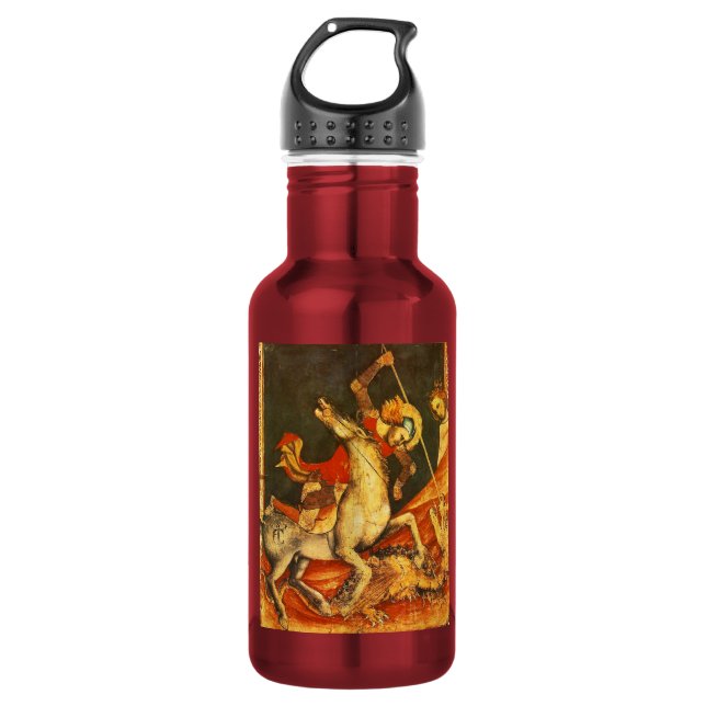 Die Schlacht von Saint George mit dem Drachen Edelstahlflasche (Vorderseite)