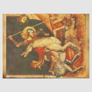 Die Schlacht von Saint George mit dem Drachen Seidenpapier