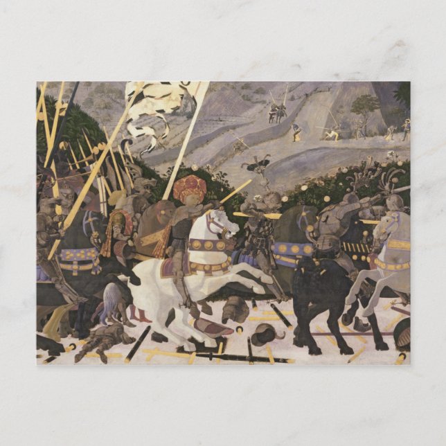 Die Schlacht von San Romano, c.1438-40 Postkarte (Vorderseite)