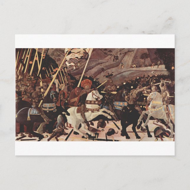 Die Schlacht von San Romano durch Paolo Uccello Postkarte (Vorderseite)
