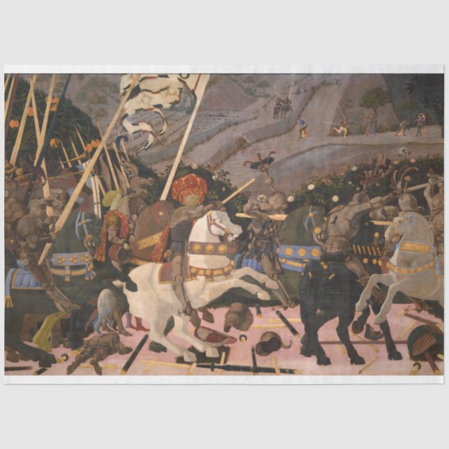 Die Schlacht von San Romano (Malerei aus dem Mitte Seidenpapier (Vorderseite)