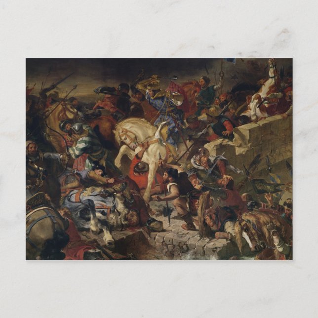 Die Schlacht von Taillebourg, 21. Juli 1242, 1837 Postkarte (Vorderseite)