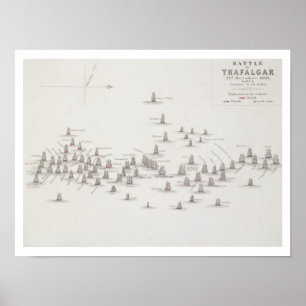 Die Schlacht von Trafalgar, 21. Oktober 1805, Posi Poster