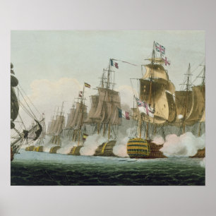 Die Schlacht von Trafalgar am 21. Oktober 1805 Poster