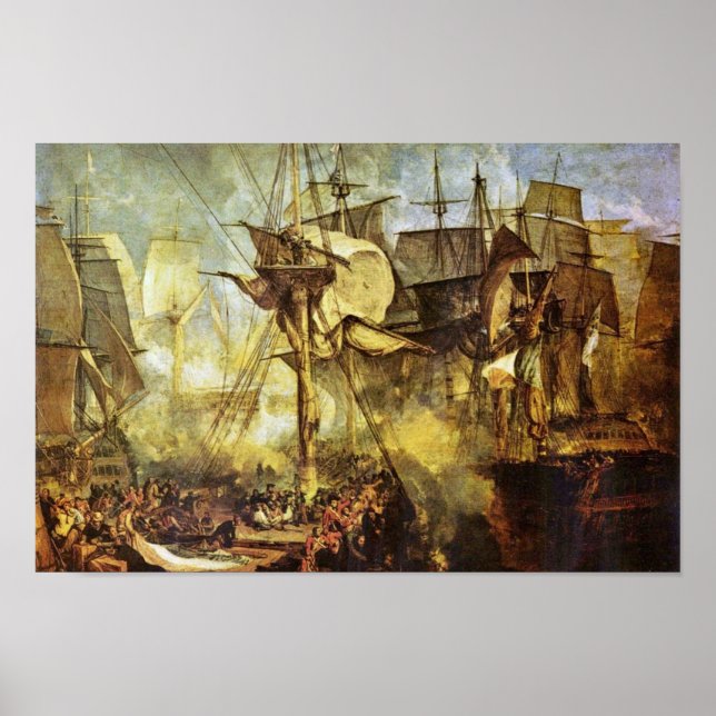 Die Schlacht von Trafalgar durch das Steuerbordanw Poster (Vorne)