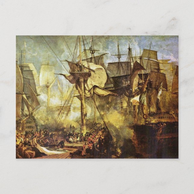 Die Schlacht von Trafalgar durch Steuerbordbeanwan Postkarte (Vorderseite)