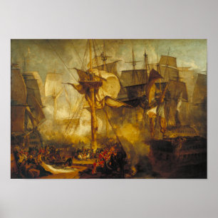 Die Schlacht von Trafalgar J. 1806 M. William Poster