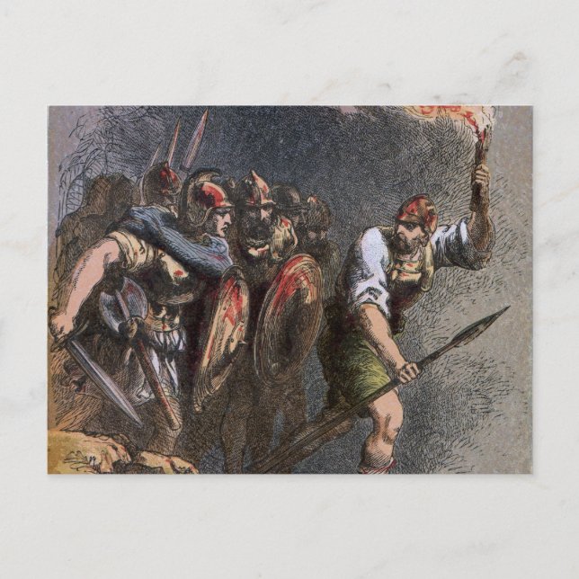 Die Schlacht von Veii Postkarte (Vorderseite)