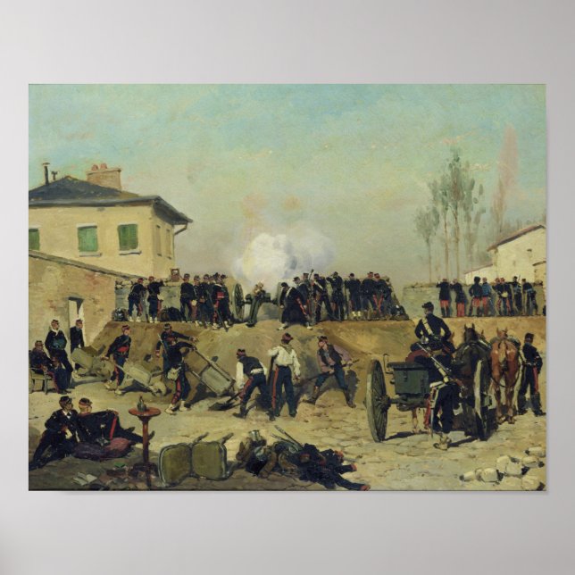 Die Schlacht von Villejuif, Belagerung von Paris,  Poster (Vorne)