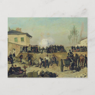 Die Schlacht von Villejuif, Belagerung von Paris, Postkarte