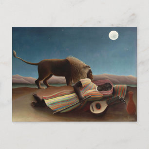 Die schlafende Sinti und Roma, Henri Rousseau Postkarte
