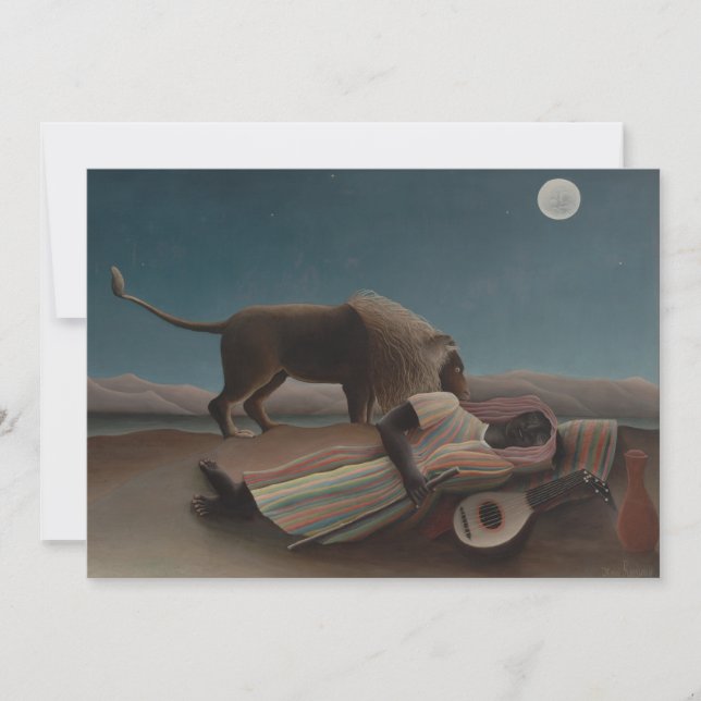 Die schlafende Sinti und Roma von Henri Rousseau,  (Vorderseite)