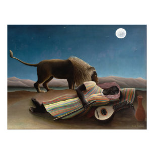 Die schlafende Sinti und Roma von Henri Rousseau Fotodruck
