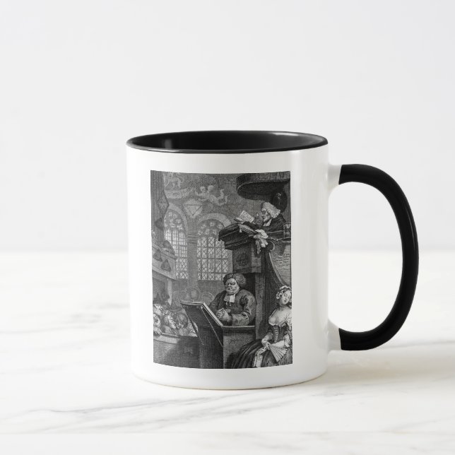 Die schlafende Versammlung, 1736 Tasse (Rechts)