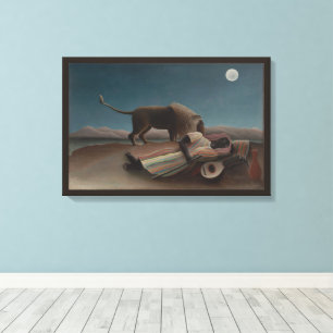 Die schlafende Zigeunerin von Henri Rousseau, Vint Leinwanddruck