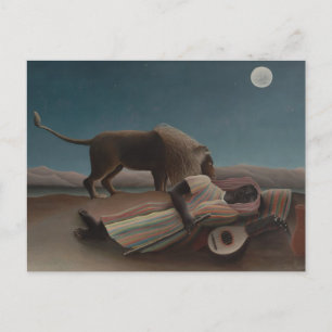 Die schlafende Zigeunerin von Henri Rousseau, Vint Postkarte