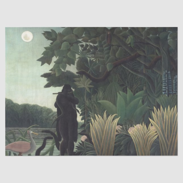 Die Schlange Charmer von Henri Rousseau Seidenpapier (Vorderseite)