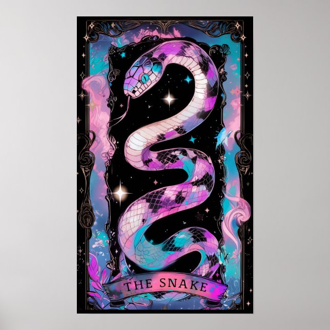 Die Schlange-Tarot-Karte Hexenkopfer Poster (Vorne)
