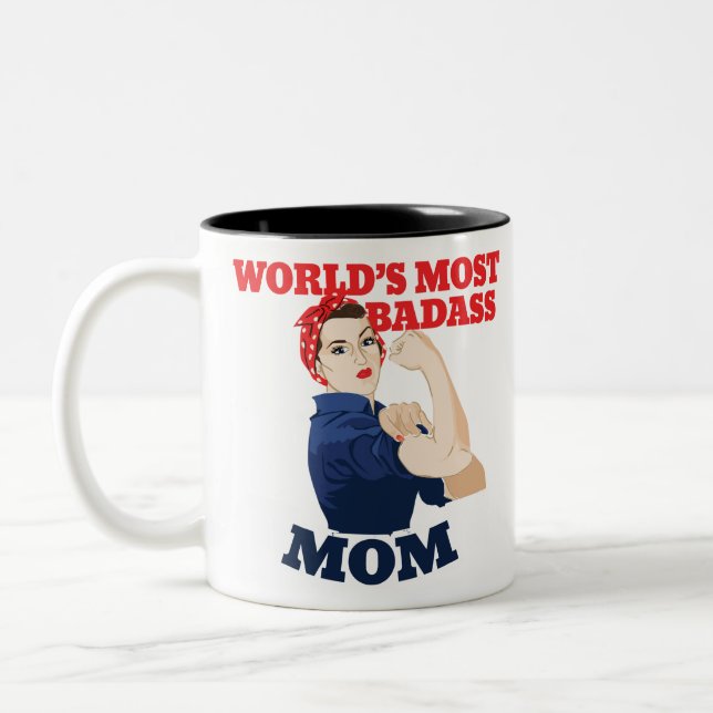 Die schlechteste Mutter der Welt Zweifarbige Tasse (Links)