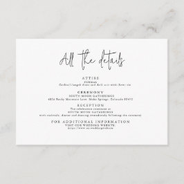 Die schlichten, modernen Schwarz-Weiß-Elemente sin Begleitkarte