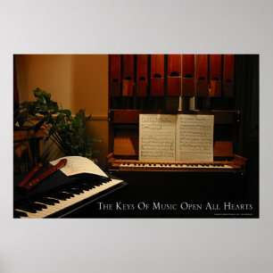 Die Schlüssel zur Musik öffnen alle Herzen Poster