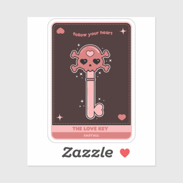 Die Schlüsselkarte Liebe Aufkleber (Blatt)