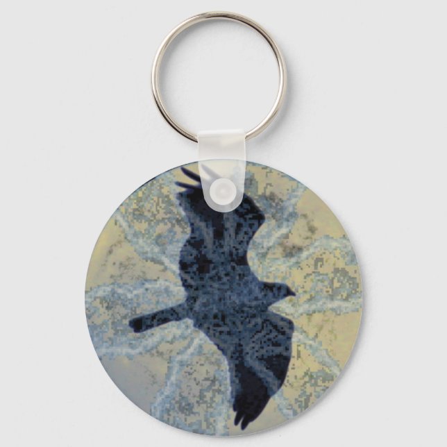 Die Schlüsselkette "Moon and Raven" Schlüsselanhänger (Vorderseite)