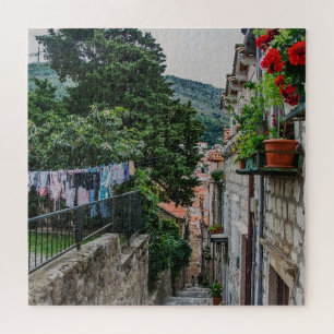 Die schmale Steinstraße in Dubrovnik
