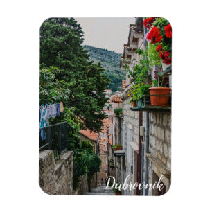 Die schmale Steinstraße in Dubrovnik Magnet
