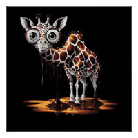 Die schmelzende Giraffe Lustige Surreal Art Design