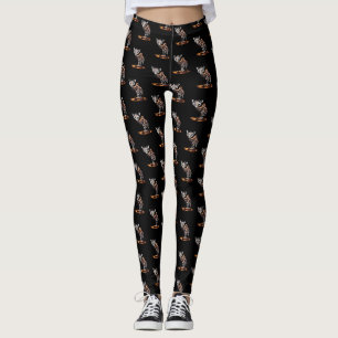 Die schmelzende Giraffe Lustige surrealistische Ku Leggings