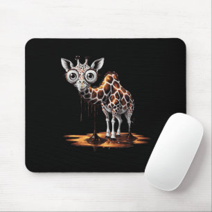 Die schmelzende Giraffe Lustige surrealistische Ku Mousepad