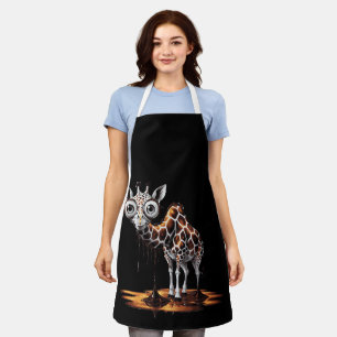 Die schmelzende Giraffe Lustige surrealistische Ku Schürze
