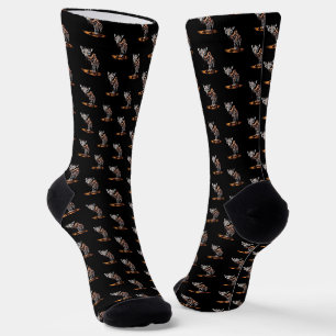 Die schmelzende Giraffe Lustige surrealistische Ku Socken