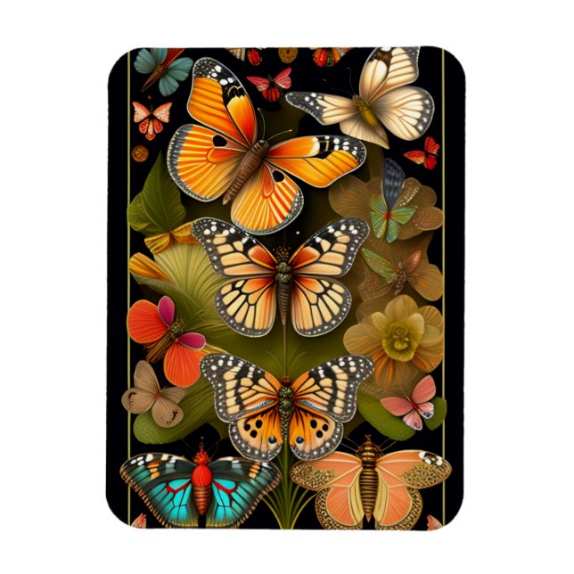 Die Schmetterlinge | Moderner Haeckel Magnet (Vertikal)