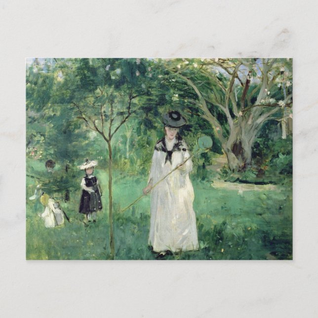 Die Schmetterlingsjagd, 1874 Postkarte (Vorderseite)
