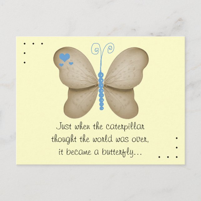 Die Schmetterlingspostkarte Postkarte (Vorderseite)