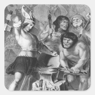 Die Schmiede von Vulcan Quadratischer Aufkleber