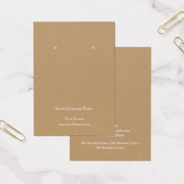 Die Schmuckkarte "Earring Jewelier Display Card",  (Büro)