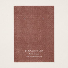 Die Schmuckkarte "Earring Juwelier", rustikale rot