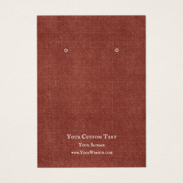 Die Schmuckkarte "Earring Juwelier", rustikale rot