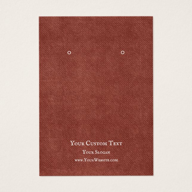 Die Schmuckkarte "Earring Juwelier", rustikale rot (Vorderseite)