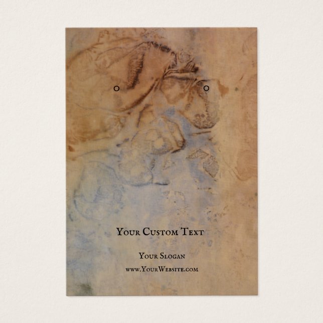 Die Schmuckkarte Earring, Vintages Retropapier (Vorderseite)