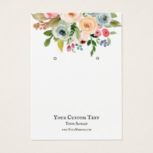Die Schmuckkarte "Ering Juwelier", Aquarell Floral