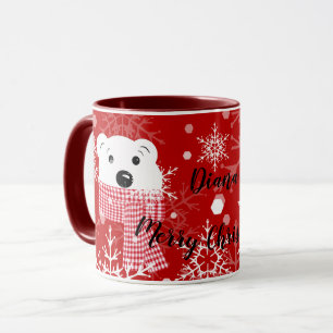 Die Schnauze eines Eisbären, Weihnachten  Tasse